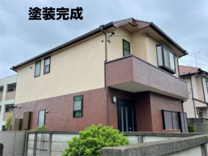 町田市I様邸で屋根外壁塗装工事